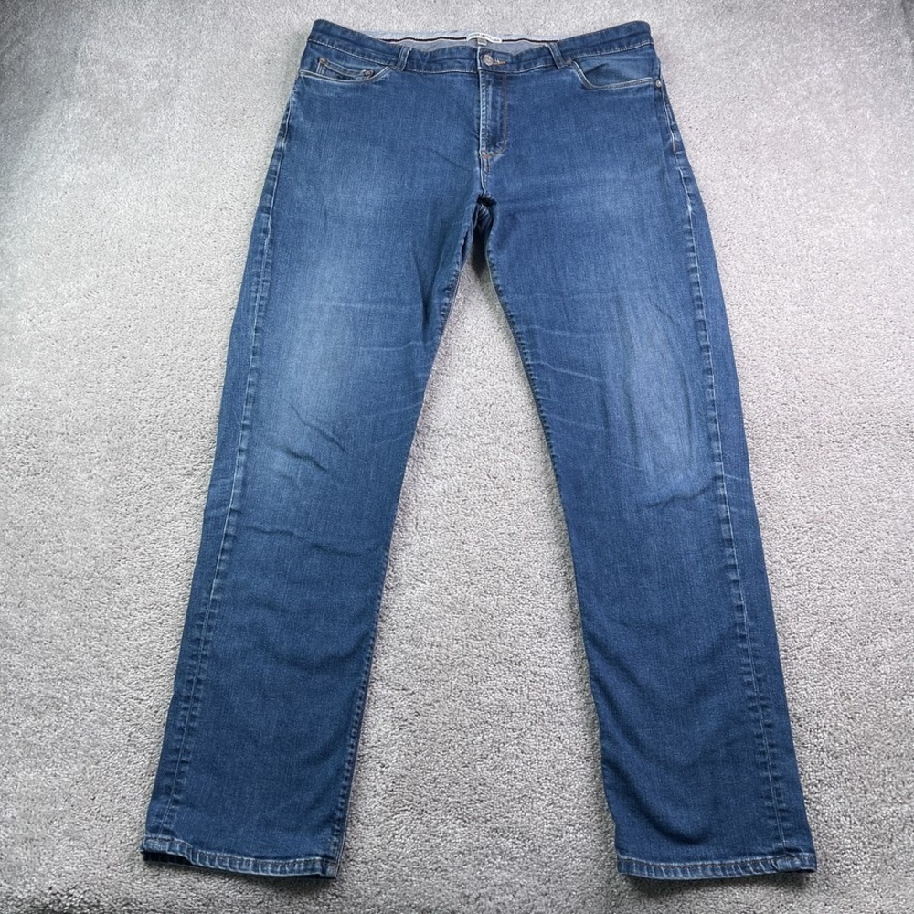 Peter Millar Jeans Mens 40x32 Blue Classic Straight Medium Wash Stretch Denim